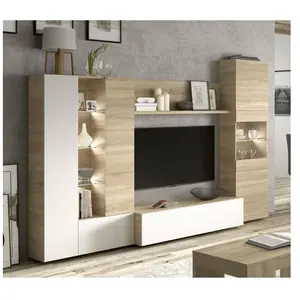 Meuble de salon modulable - DMORA - Module TV bas à une porte - 3 vitr...Vendu parcdiscount