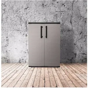 Armoire Extérieure Anthony Dmora en Plastique Gris Clair 68x37x90h cm pas cher