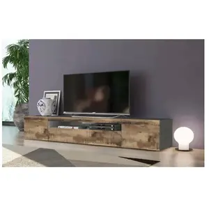 Dmora - Meuble TV Salvatore, Buffet bas de salon avec 3 portes, base m... pas cher