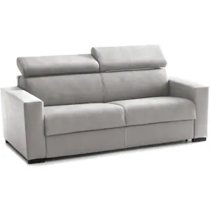 Dmora - Canapé-lit 2 places Amalfi 200x95h85 cm Gris Bois Panneau effet bois et Polyester pas cher