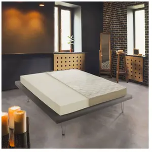 DMORA Matelas Queen Size 190 x 120 x h14 cm blanc pas cher