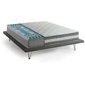 DMORA Matelas double Amega 200x160xh27 cm Blanc pas cher