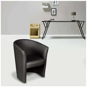 Fauteuil DMORA - Noir - Accoudoirs - Confort moelleux pas cher