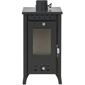 Poele à bois Frankystar Matilde 77 kW acier noir vitre pas cher