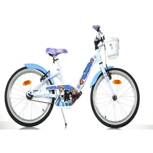 F.LLI SCHIANO SCH SNOW QUEEN 20", vélo pour enfants, de 6 à 10 ans, de 120 à 155 cm, avec panier, sonnette et porte-bagages, blancVendu parcdiscount