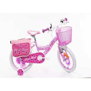 F.LLI SCHIANO SCH PINK LOVE 16", vélo pour enfants, de 5 à 7 ans, de 105 à 135 cm, avec panier, sonnette et porte-enfant, rose pas cher