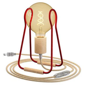 Creative Cables Lampe En Bois Taché Avec AmpouleVendu parbricoinn