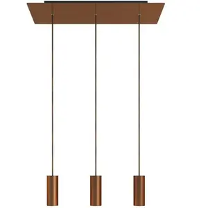 Creative Cables Lampe Suspendue Rectangular Rose-one Xxl Tub E14 3 Falls With BulbsVendu parbricoinn
