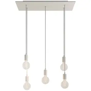 Creative Cables Lampe Suspendue Rose-one Xxl 5 Falls With Light Bulb pas cher