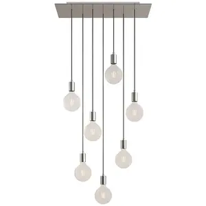 Creative Cables Lampe Suspendue Rectangular Rose-one Xxl 7 Falls