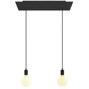 Creative Cables Lampe Suspendue Rose-one Xxl 2 Falls With Light BulbVendu parbricoinn
