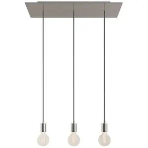 Creative Cables Lampe Suspendue Rectangular Rose-one Xxl 3 Falls pas cher