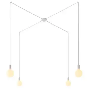 Creative Cables Lampe Suspendue Spider 4 Falls With Light BulbVendu parbricoinn