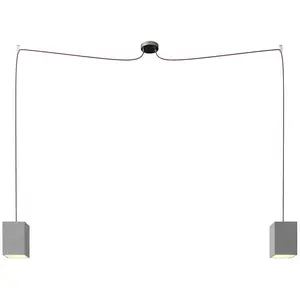 Creative Cables Lampe Suspendue Spider Cube 2 Falls With Bulbs pas cher