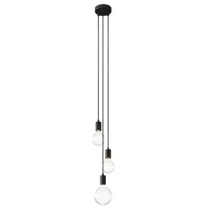 Creative Cables Lampe Suspendue Multiple 3 Falls With Light Bulb pas cher