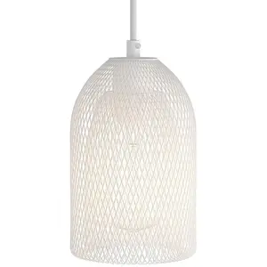 Comparateur de prix : LEDatHOME Kooi metalen lampenkap Ghostbell met E27 lamphouder - Wit