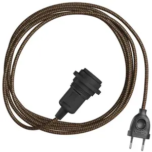 Creative Cables Abat-jour Snake Zig-zag-lampe à Brancher Avec Cordon En Tissu Zigzag Et Prise à Deux Broches 3 MVendu parbricoinn