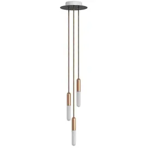Creative Cables Lampe Suspendue P-light Rose-one 3 Falls pas cher