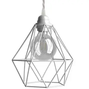 Creative Cables Lampe Suspendue Avec Ampoule Diamond Cage pas cher