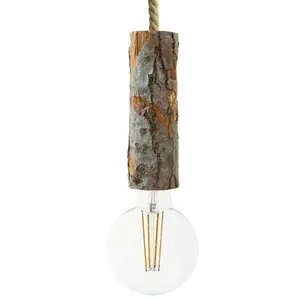Creative Cables Lampe Suspendue Avec Ampoule Nautical Cable Xl Large Tree Bark 1.2 MVendu parbricoinn