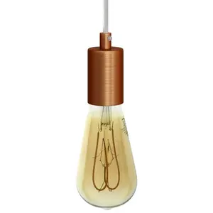 Creative Cables Lampe Suspendue Avec Ampoule Textile And Metal 1.2 M pas cher