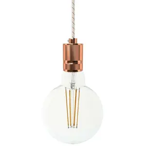 Creative Cables Lampe Suspendue Avec Ampoule Textile Knurled Aluminum 1.2 M pas cher