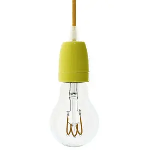 Creative Cables Lampe Suspendue Avec Ampoule Textile And Porcelain 1.2 M pas cher