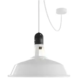 Creative Cables Lampe Suspendue Eiva Elegant With Lampshade With Light Bulb 5 M pas cher