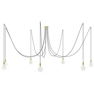 Creative Cables Lampe Suspendue Spider 7 Falls With Light BulbVendu parbricoinn