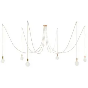 Creative Cables Lampe Suspendue Spider 6 Falls With Light BulbVendu parbricoinn