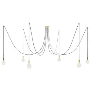 Creative Cables Lampe Suspendue Spider 6 Falls With Light BulbVendu parbricoinn