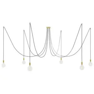 Creative Cables Lampe Suspendue Spider 6 Falls pas cher