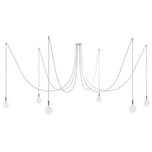 Creative Cables Lampe Suspendue Spider 6 Falls With Light Bulb