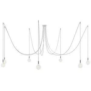 Creative Cables Lampe Suspendue Spider 7 Falls With Light Bulb