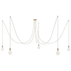 Creative Cables Lampe Suspendue Spider 5 Falls With Light BulbVendu parbricoinn