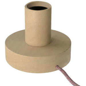 Creative Cables Posaluce Petite Lampe De Table En Bois Avec Prise 2 Pôles pas cher
