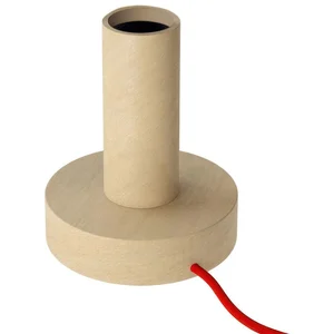 Creative Cables Grande Lampe De Table En Bois Posaluce Avec Prise Bipolaire pas cher