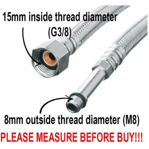 Tuyau souple pour robinet d'eau - M8 x G3/8 - 100cmVendu parcdiscount