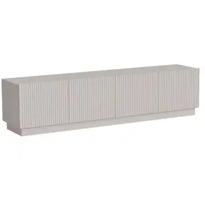 Meuble TV Horta Dmora Bois Mélaminé Beige 40x200x48h cm pas cher