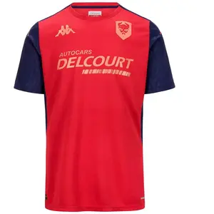 Kappa Maillot Abou Pro 8 SM Caen 24/25 pour Garçon - Rouge foncé, bleu...Vendu parcdiscount