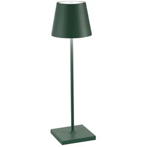 Lampe de table LED Zafferano Poldina Pro Dark Green, rechargeable et d...