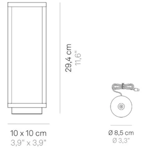 ZAFFERANO Lanterne de table à LED gris foncé 2,2 W à piles, IP54, safr...