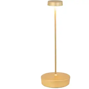 Lampe de table LED rechargeable et dimmable Zafferano Swap or mat 2200... pas cher