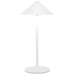 Lampe de table led rechargeable Zafferano Pina l Desk blanche, 6W, IP65, variateur tactile, tête magnétique, intérieur/extérieur pas cher