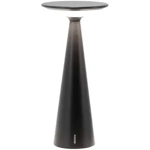 Comparateur de prix : Zafferano Damina - Lampada Led Ricaricabile da Tavolo, Touch Dimmer, 8h di Autonomia, IP65 - Senza Fili, Finitura in Alluminio Nera