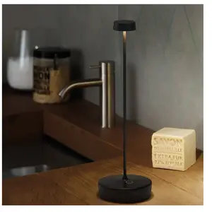 Lampe de Table - Lampe Portable Rechareable - IP65 - LED Dimmable sans Fil - Noir - 35 cm - Swap - ZafferanoVendu parbol