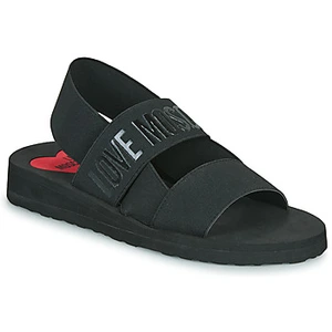 Sandalen Love Moschino ELASTIC BICOLOR Zwart pas cher