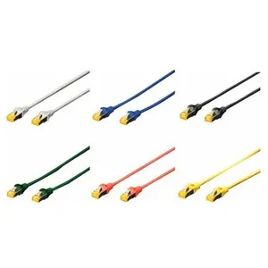 DIGITUS - Cordon de raccordement - RJ-45 (M) pour RJ-45 (M) - 1.5 m - S/FTP - CAT 6a - démarré sans halogène moulé sans crochet - gris pas cher