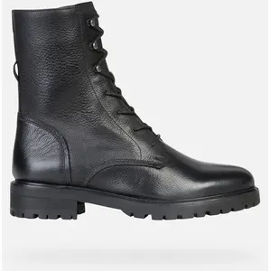 Geox Hoara dames veterboot - Zwart - Maat 38