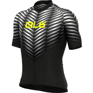 ALE' Jersey à manches courtes solide pour homme, Noir, L